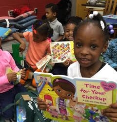 Book Giveaway at Brookdale Elementary School in Macon